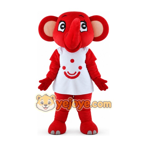 Red Elephant Mascot Costume