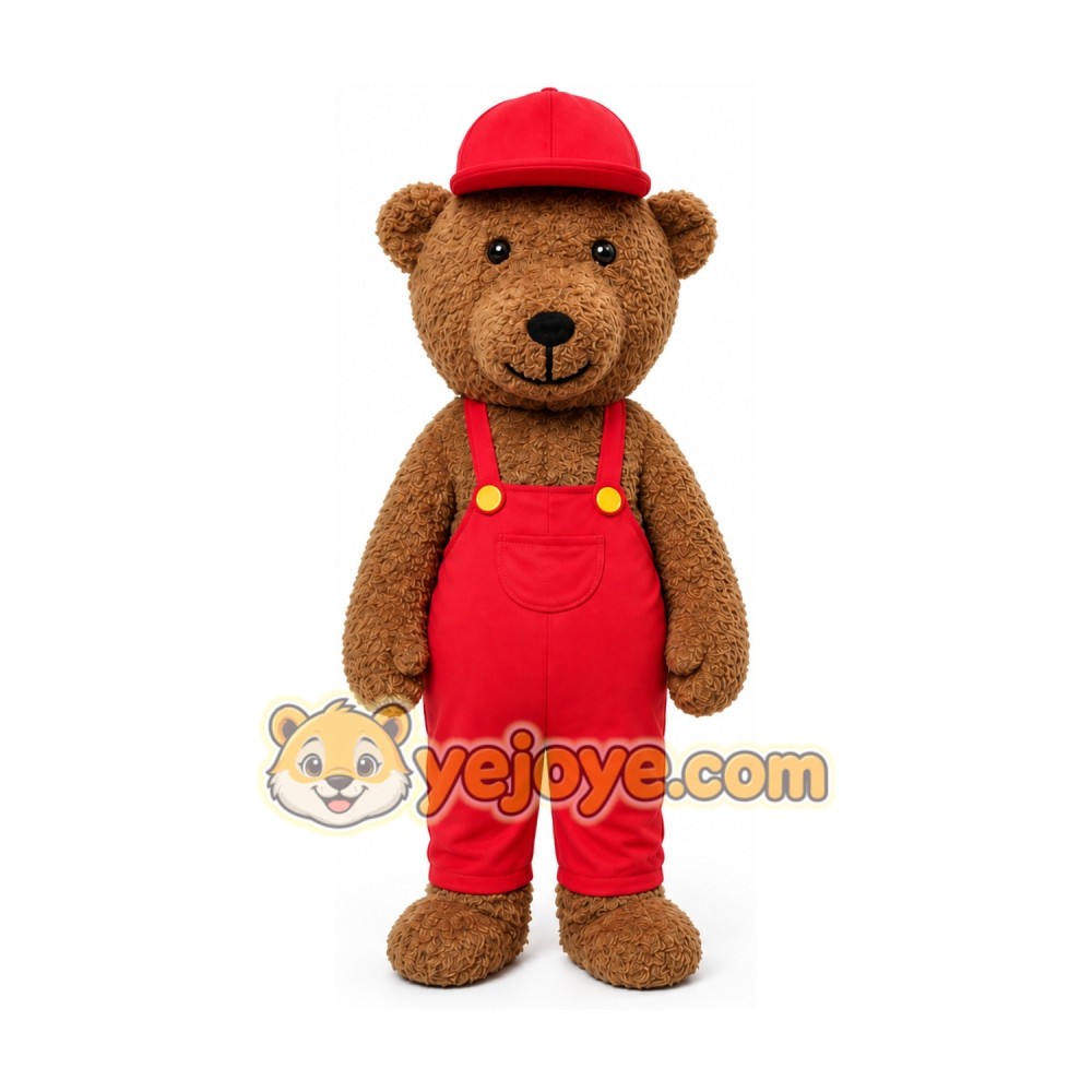 Red Hat Teddy Bear Mascot Costume Adult Halloween Costume Red Hat Teddy Bear Mascot Costume Adult Halloween Costume