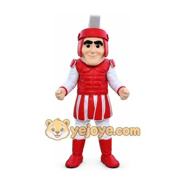 Red Knight Mascot Costume Spartan Trojan Costume