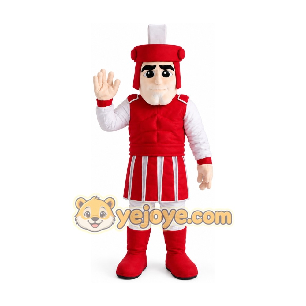 Red Knight Mascot Costume Red Knight Mascot Costume