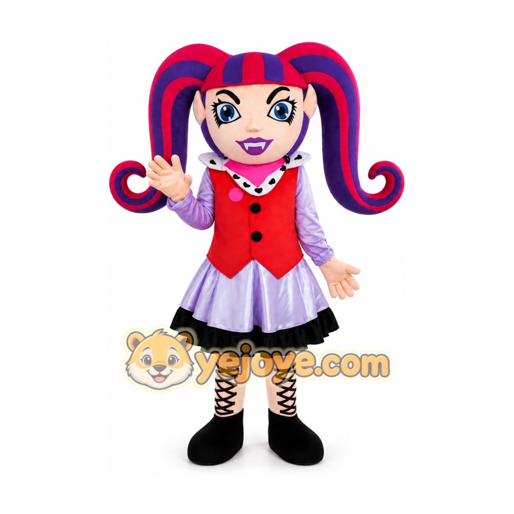Red Mexican Girl Mascot Costume Red Mexican Girl Mascot Costume