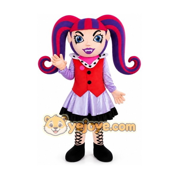 Red Mexican Girl Mascot Costume