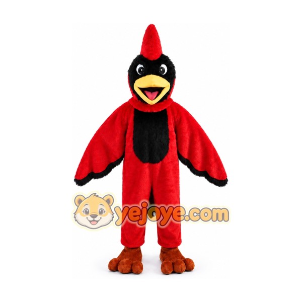 Red Crested Bird Mascot Costume