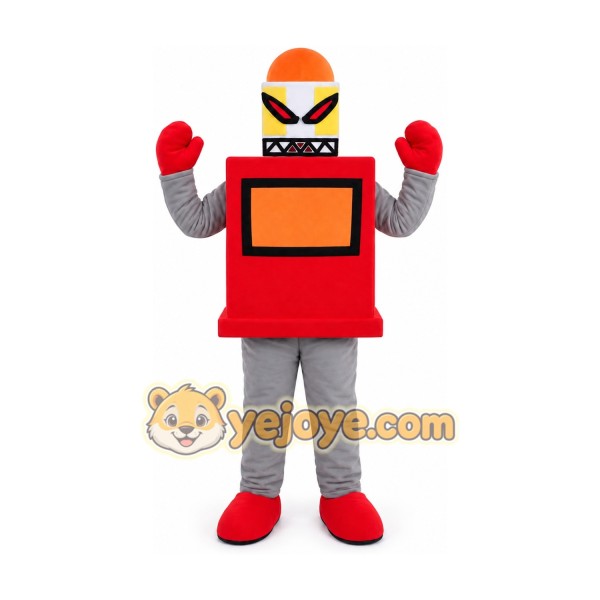 Red Robot Mascot Costume Red Robot Mascot Costume