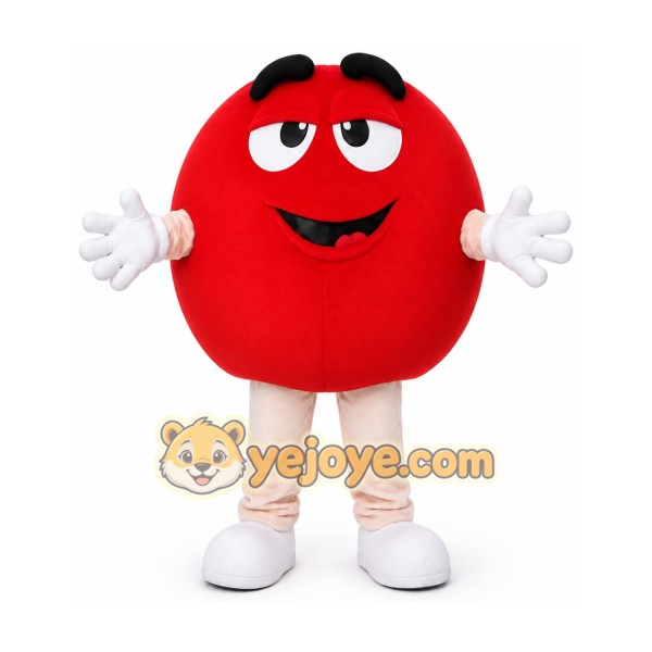 Red Yellow Chocolate M Beans Mascot Costume