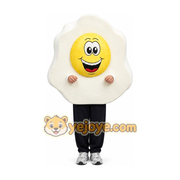 Big Fried Egg Mascot Costume