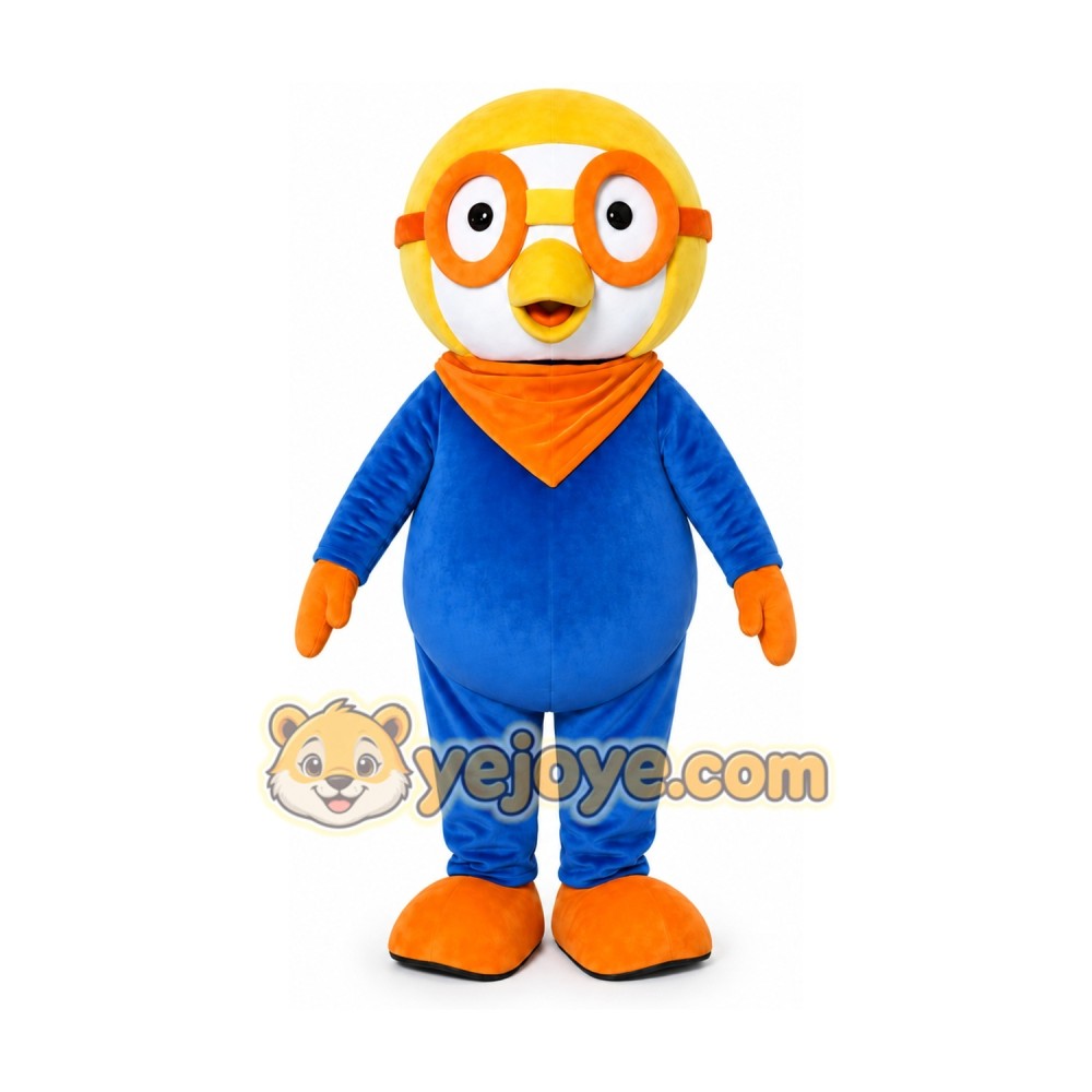 Revised Version Glasess Yellow Bird Adult Animal Mascot Costume Revised Version Glasess Yellow Bird Adult Animal Mascot Costume