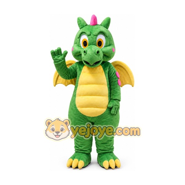 Big Green Dragon Boy Cartoon Mascot Costume Big Green Dragon Boy Cartoon Mascot Costume