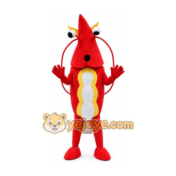 Red Shrimp Mascot Costume
