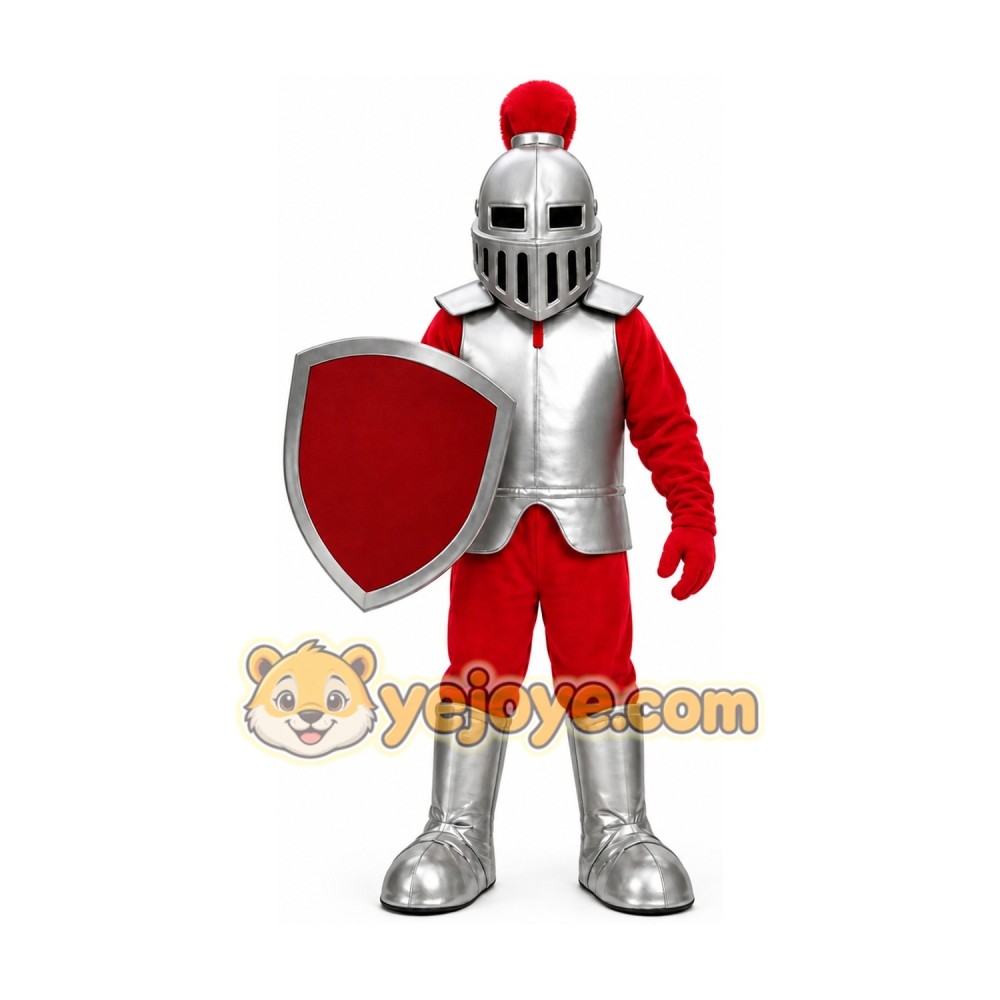 Silver Knight Mascot Costume Silver Knight Mascot Costume