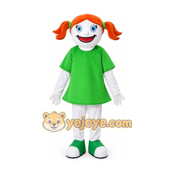 Smiling Girl Mascot Costume