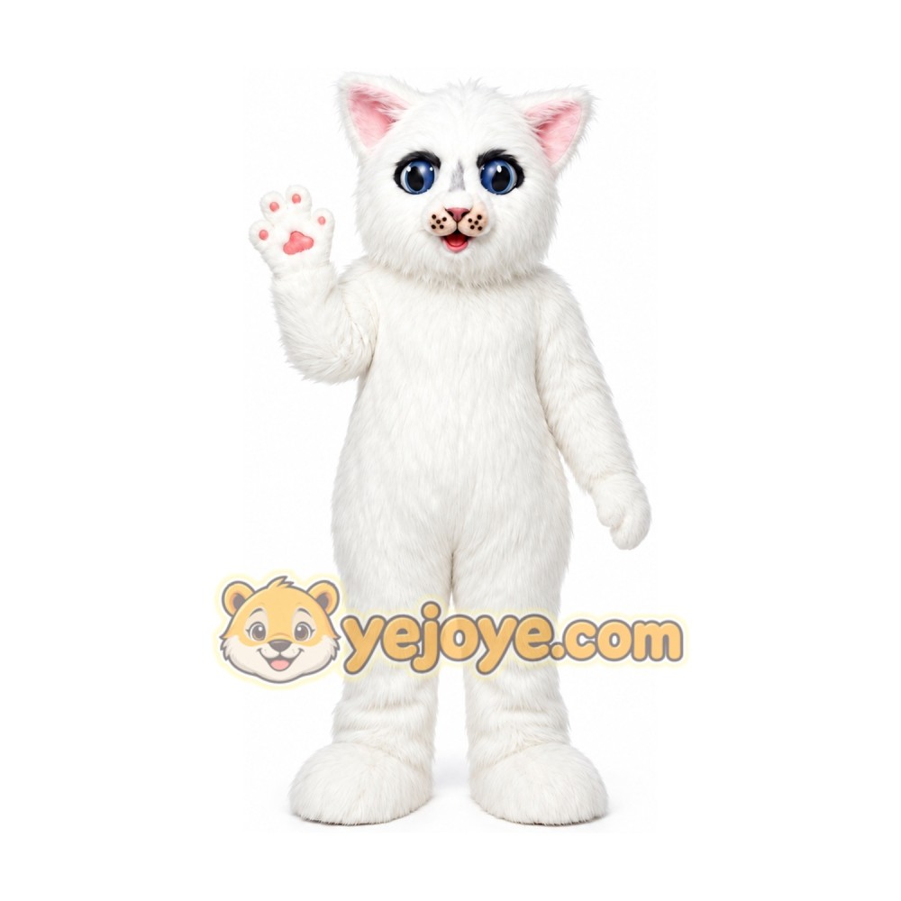 White Cat Mascot Costume White Cat Mascot Costume