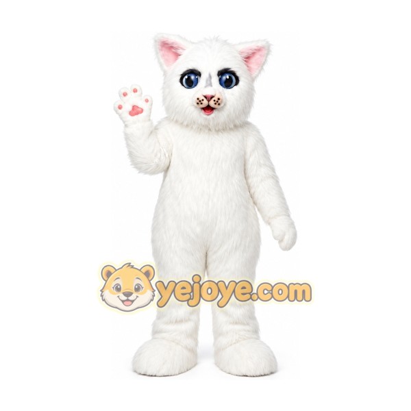 White Cat Mascot Costume White Cat Mascot Costume