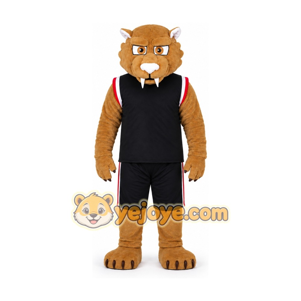 Brown Wildcat Sports Player Mascot Costume Brown Wildcat Sports Player Mascot Costume