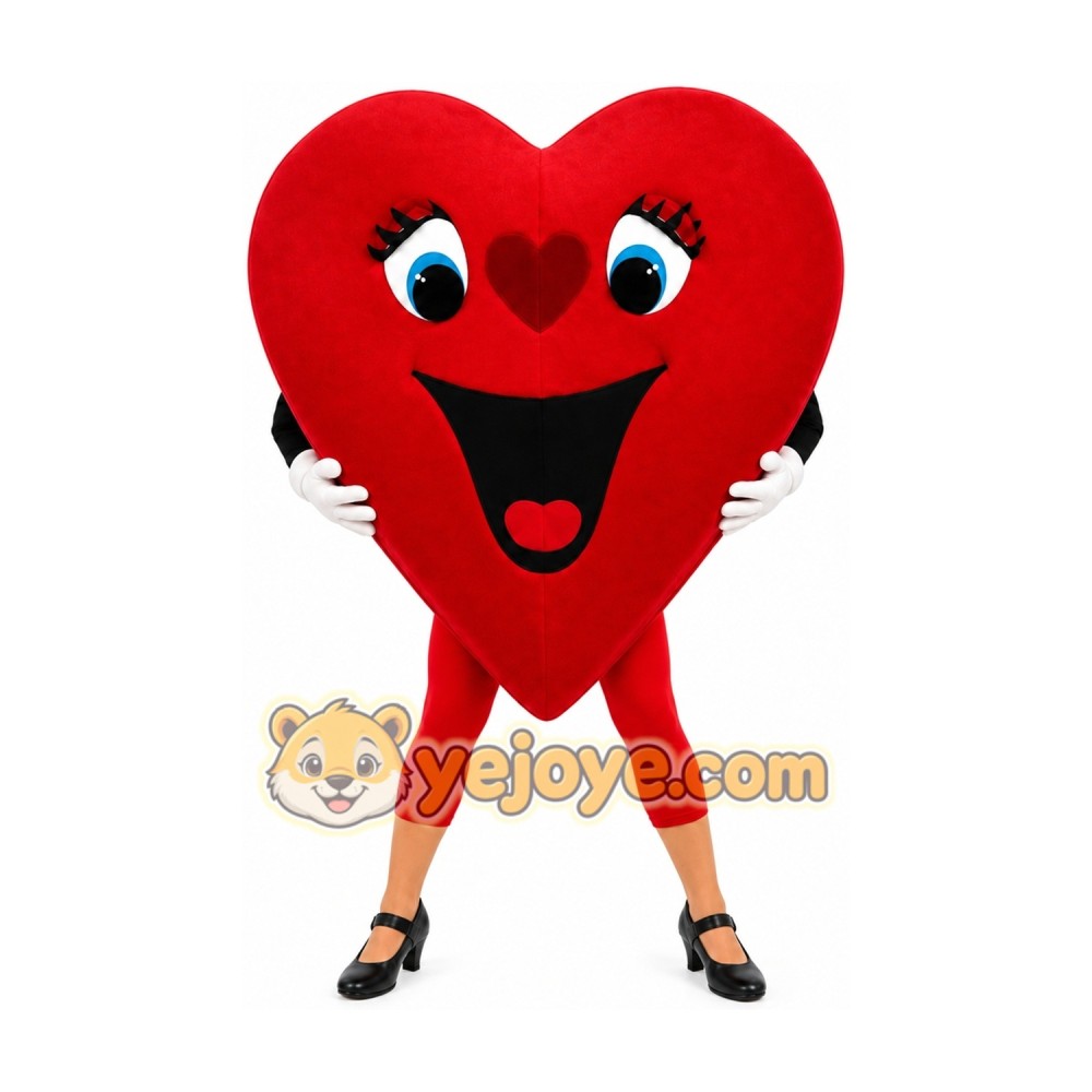 Big Valentine's Heart Mascot Costumes Big Valentine's Heart Mascot Costumes