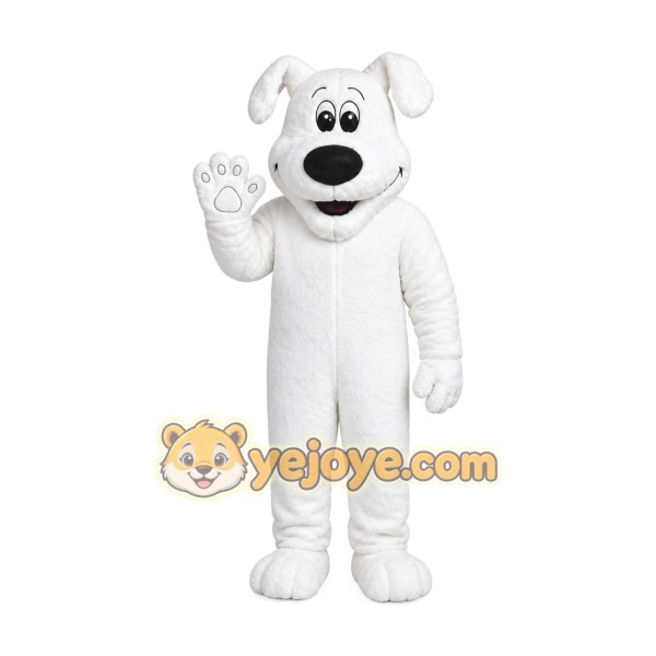 Big White Dog Mascot Costume