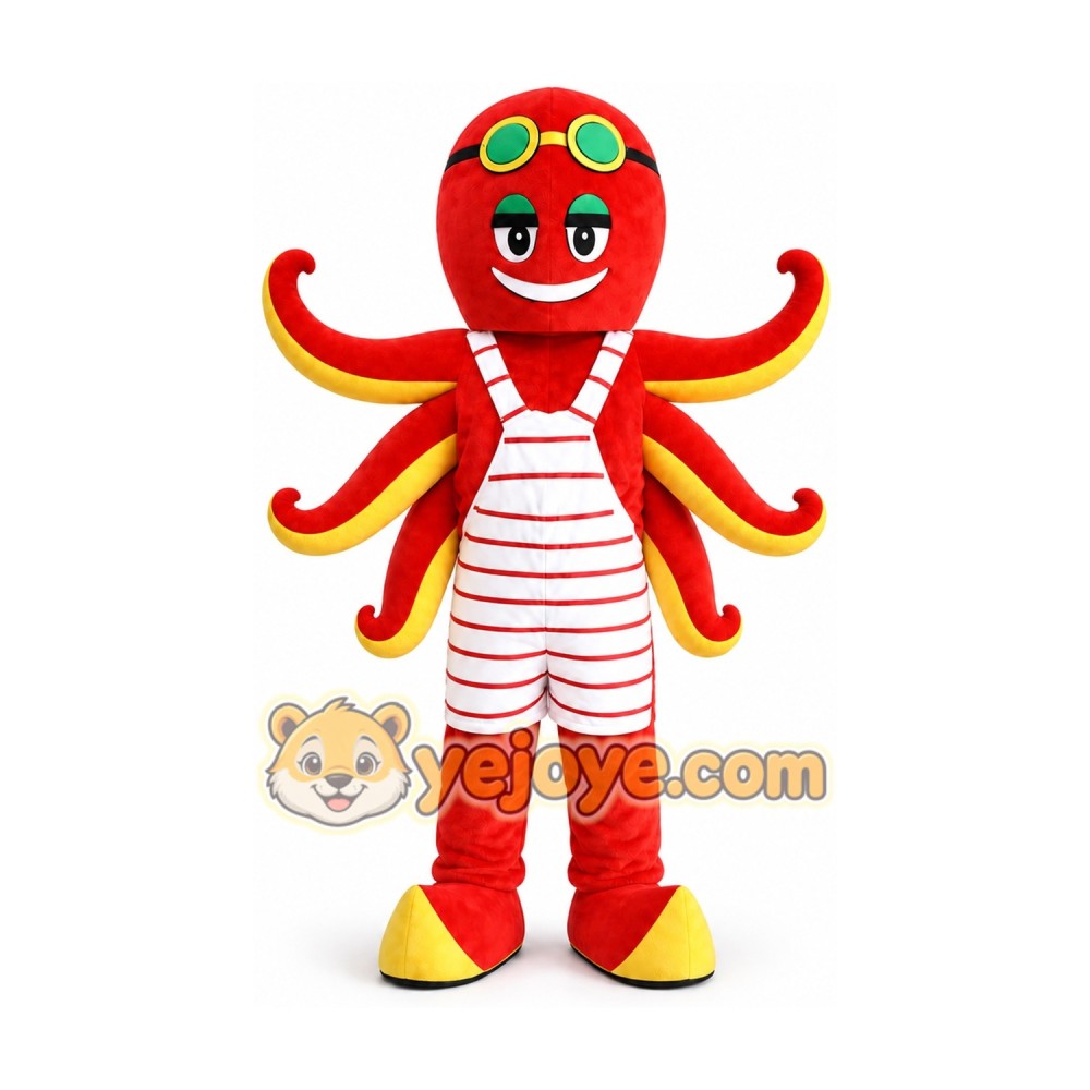 Red Octopus Mascot Costume Red Octopus Mascot Costume