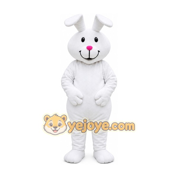Big White Easter Bunny Bug Rabbit Mascot Costume Big White Easter Bunny Bug Rabbit Mascot Costume