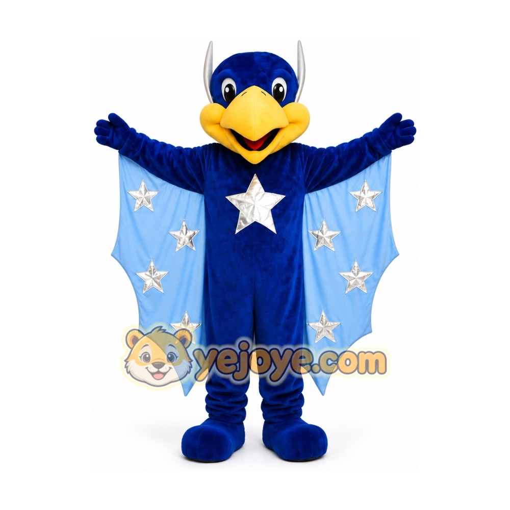 Blue Bird in Cape Mascot Costume Blue Bird in Cape Mascot Costume