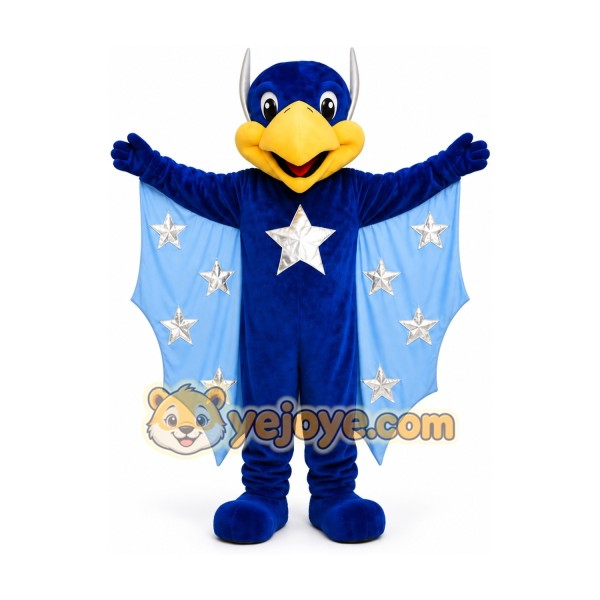 Blue Bird in Cape Mascot Costume