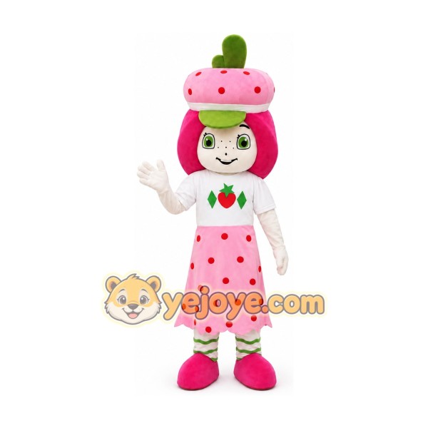 Strawberry Girl Mascot Costume
