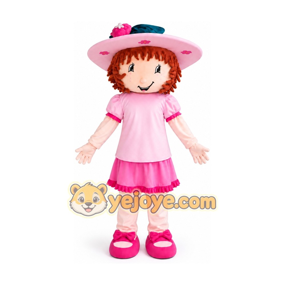 Strawberry Girl Mascot Costumes Strawberry Girl Mascot Costumes