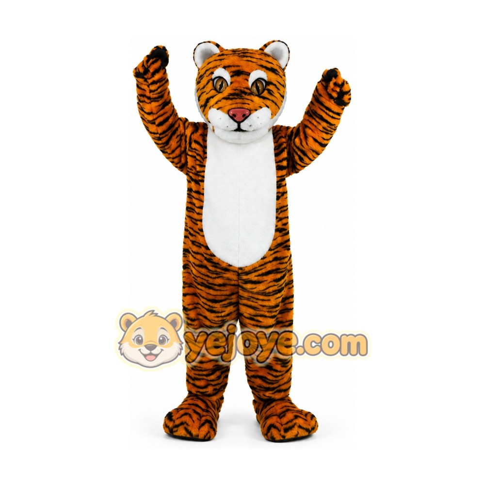 Striped Tiger Mascot Costume Striped Tiger Mascot Costume