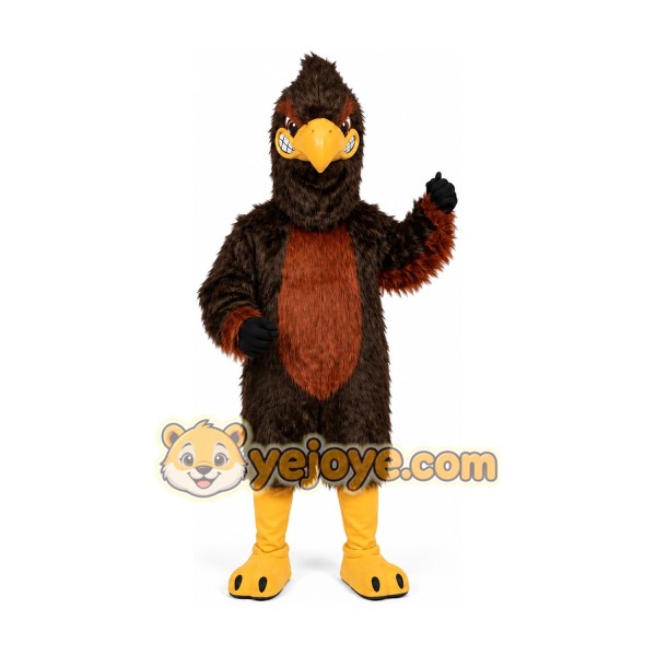 Strong Brown Eagle Mascot Costume
