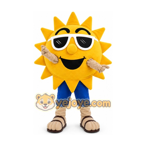 Yellow Sun Mascot Costume