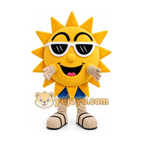Summer Beach Sunshine Sunglasses Sun Mascot Costume