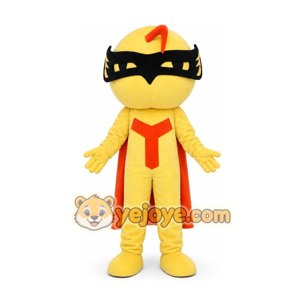 Super Man Mascot Costume Yellow Boy Costumes