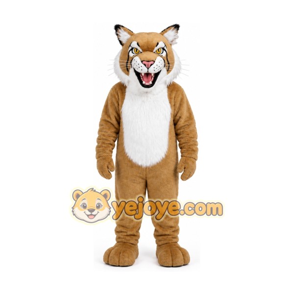 Tan Wildcat Mascot Costume Tan Wildcat Mascot Costume