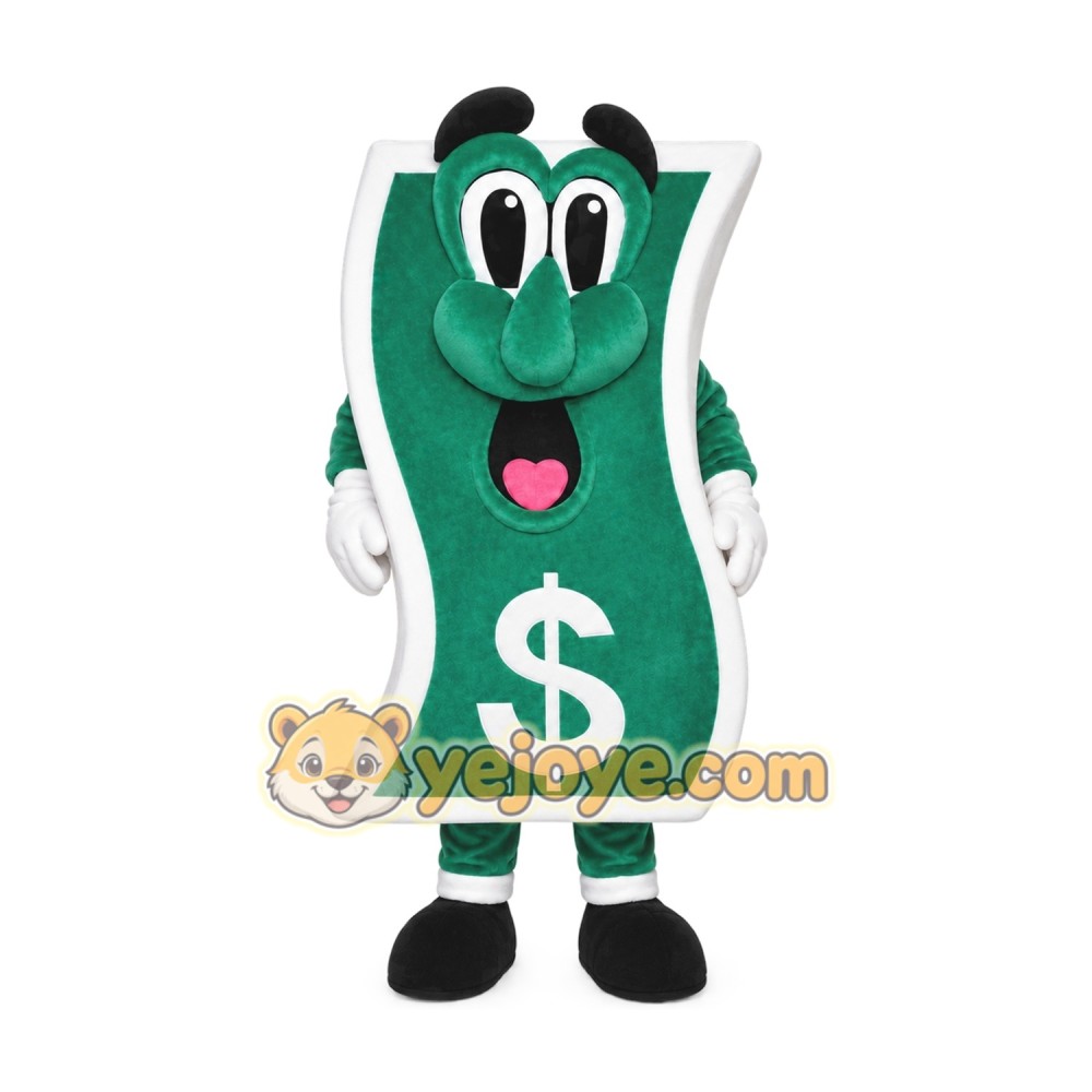 Billy Buck Money Cash Mascot Costume Billy Buck Money Cash Mascot Costume