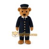 Brown Bear in Black Suit and Hat Mascot Costume Brown Bear in Black Suit and Hat Mascot Costume
