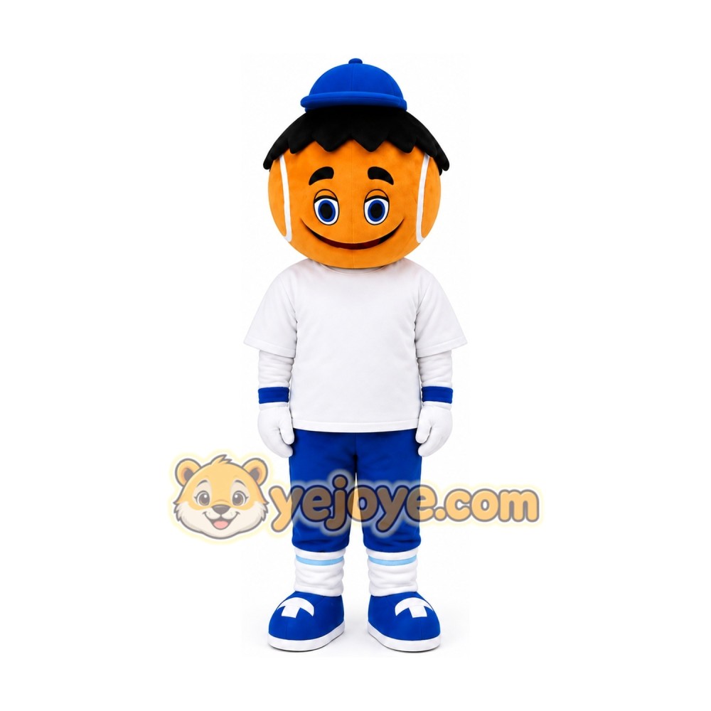 Cartoon Boy in White Shirt Mascot Costume