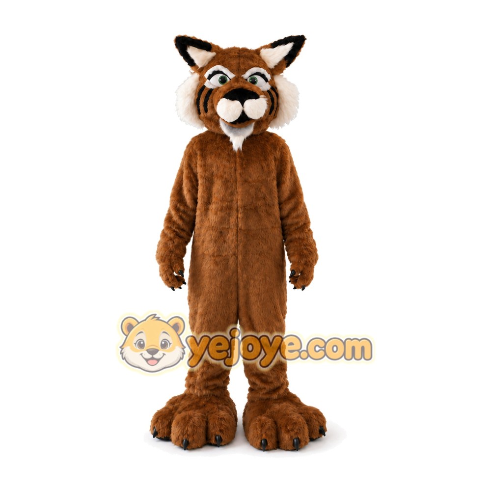 Brown Wildcat Mascot Costume Brown Wildcat Mascot Costume