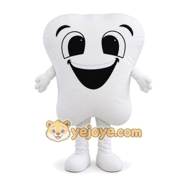 White Tooth Mascot Costume