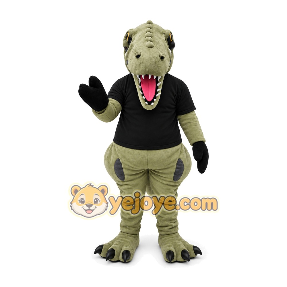 Green Dinosaur Mascot Costume Green Dinosaur Mascot Costume