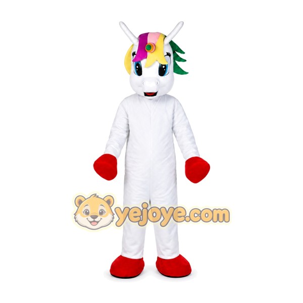 Uncorn Flying Horse Mascot Costume Rainbow Pony