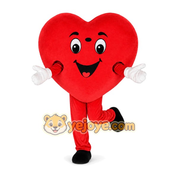 Valentine'S Day Red Heart Love Mascot Costume