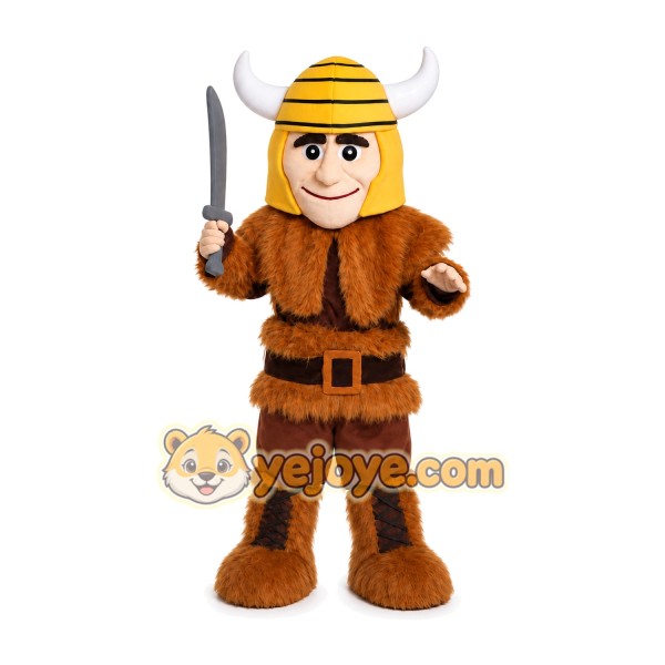 Valorous Viking Warrior Knight Mascot Costume