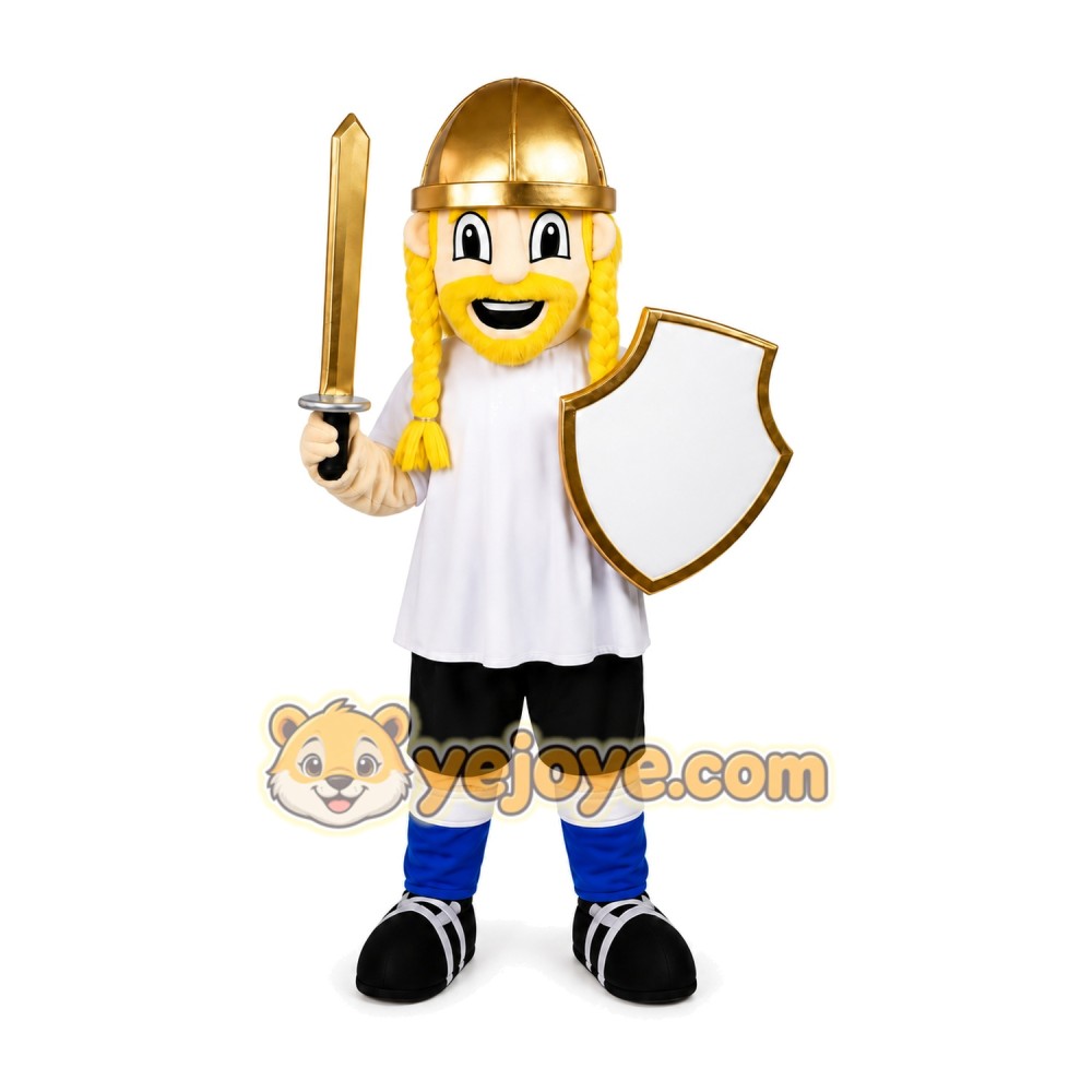Warrior Knight Cavalier Paladin Mascot Costume Warrior Knight Cavalier Paladin Mascot Costume