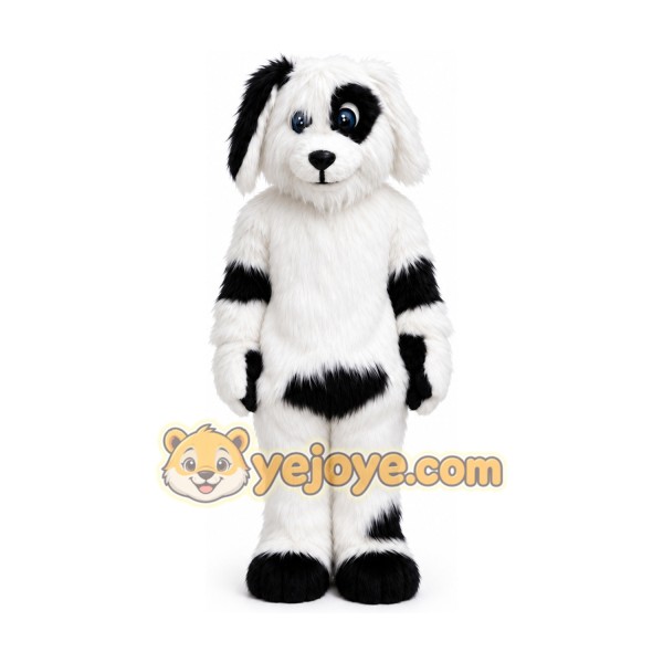 Black & White Spot Dog Mascot Costume