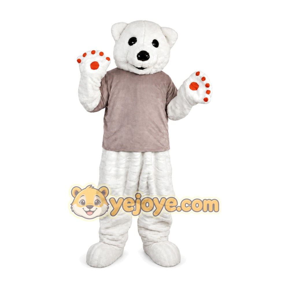 White Bear Mascot Costume for Adult