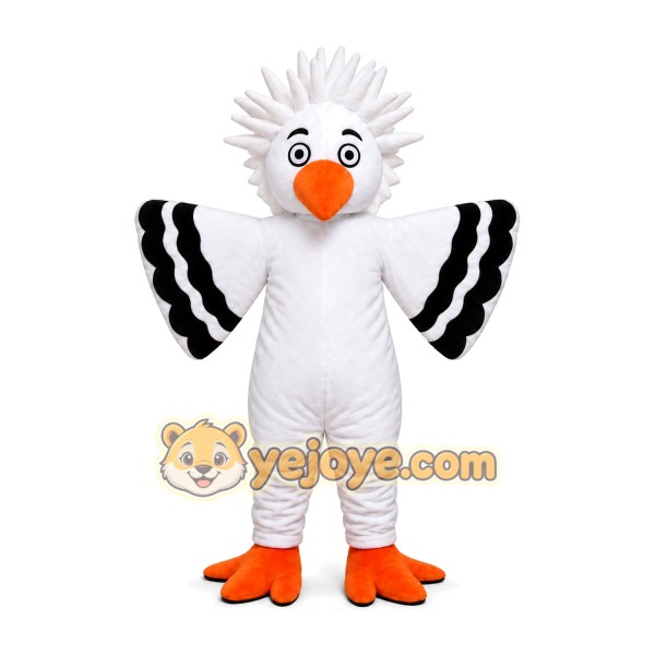 White Big Bird Eagle Mascot Costume