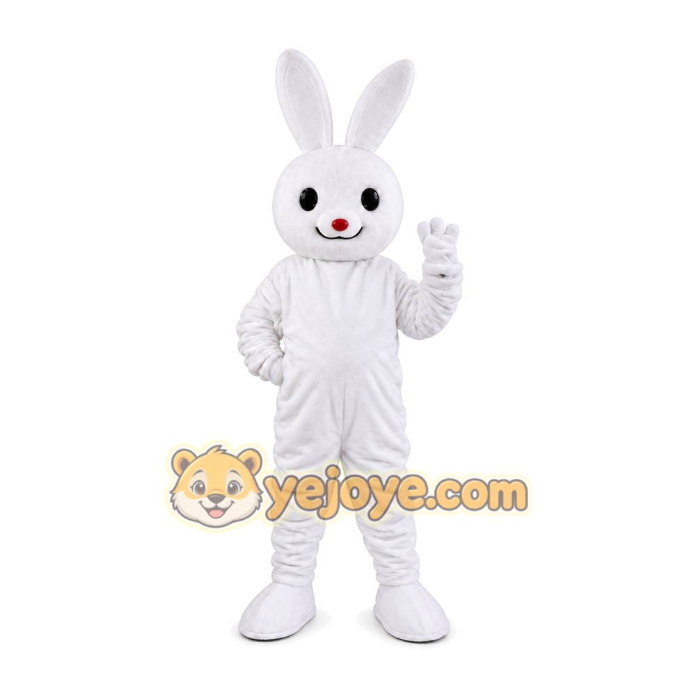 White Bunny Rabbit Mascot Costume White Bunny Rabbit Mascot Costume