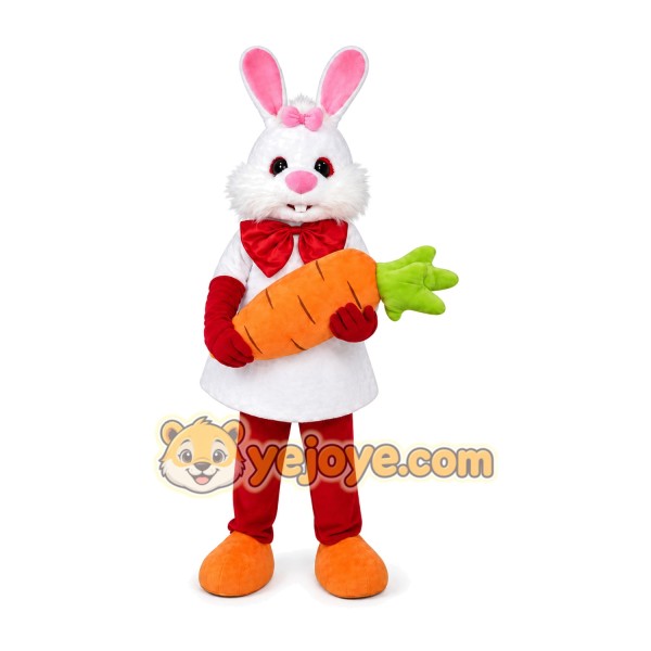 White Bunny Rabbit Mascot Costume White Bunny Rabbit Mascot Costume