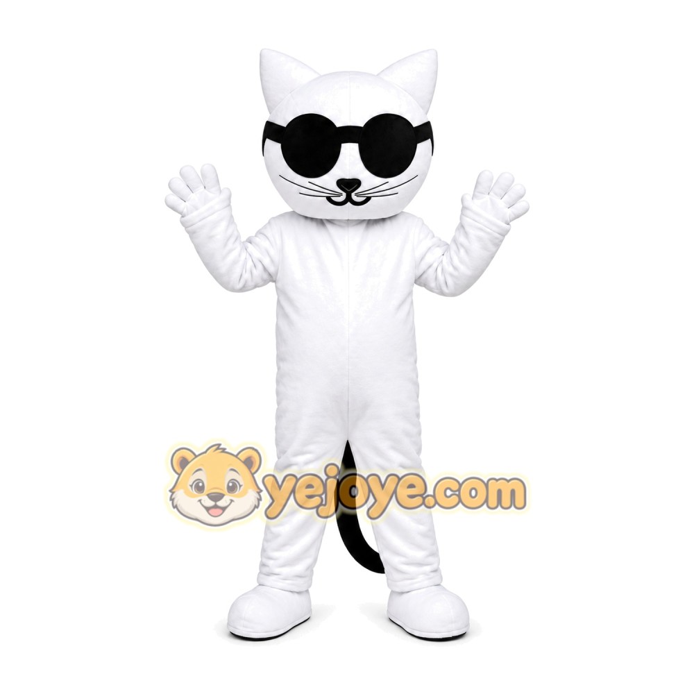 White Cat Mascot Costume White Cat Mascot Costume