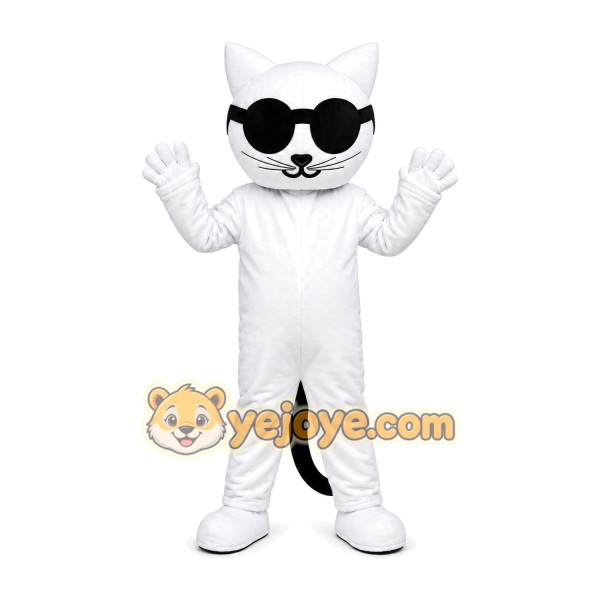 White Cat Mascot Costume White Cat Mascot Costume