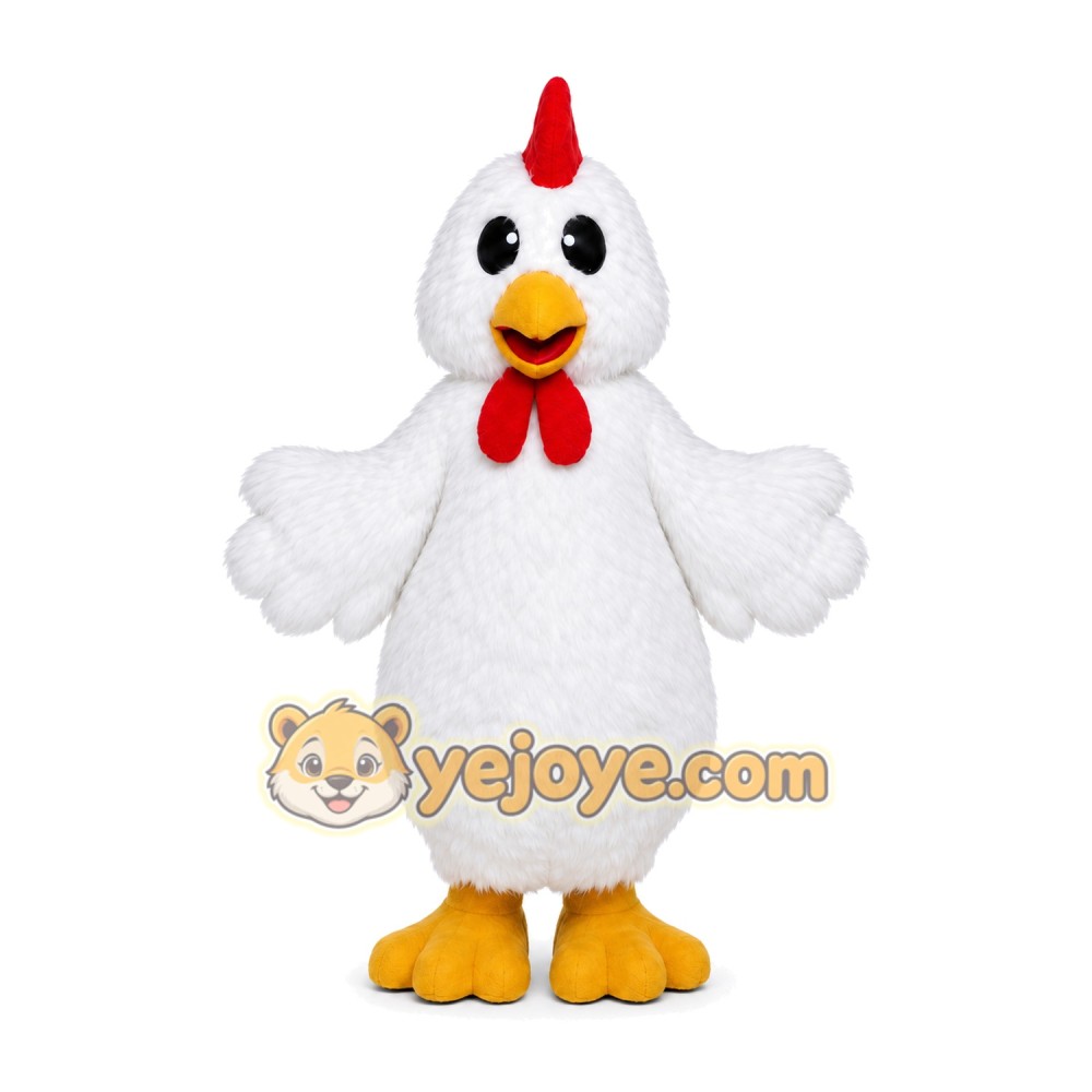 White Chicken Mascot Costume for Adult White Chicken Mascot Costume for Adult